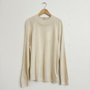 The Tog Shop Cream Ribbed Neck Sweater